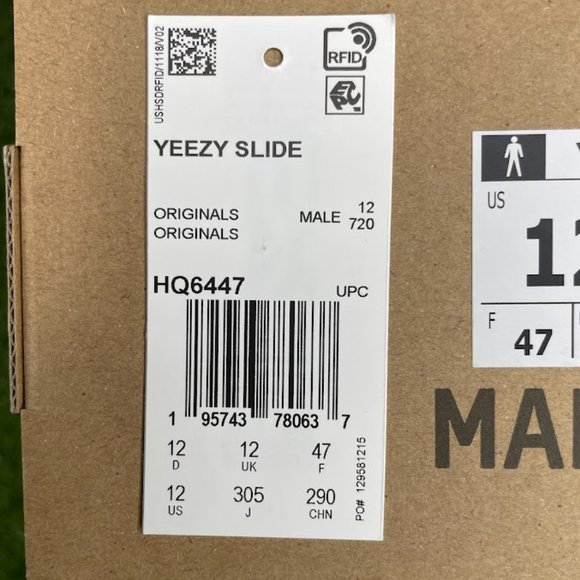 Yeezy Slide Green Glow Second Release Size 12 - Picture 5 of 7